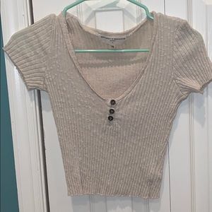 Henley crop top